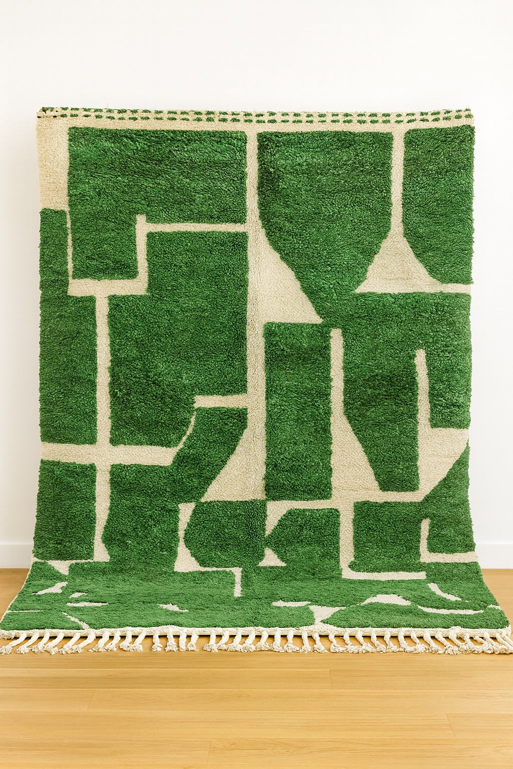 Tapis Berbère Vert | Olive, Émeraude, Nature, Laine Fait Main & Sérénité