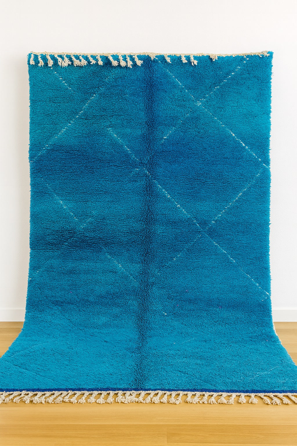 Tapis Berbère Bleu | Indigo, Marine, Azur, Laine Fait Main & Déco Moderne